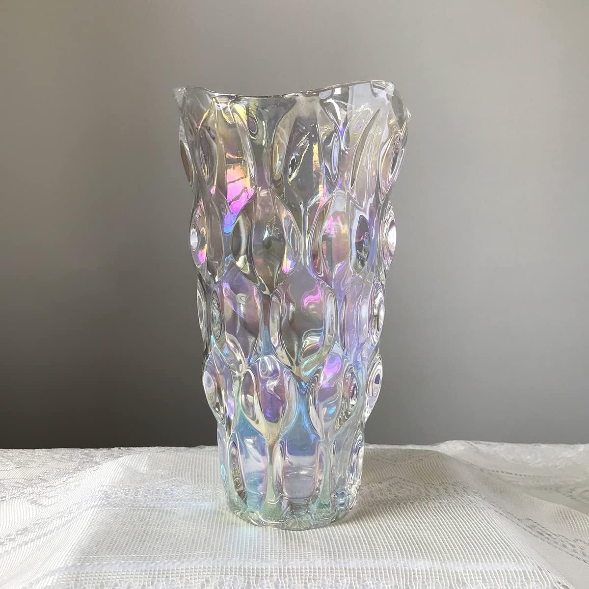 Groene Transparante Glazen Vaas, Kegel Moderne Huisvaas Bruiloftscène Decoreren Tafelvaas Stabiele Hydrocultuur Bloem Vaas(Size:8.5 * 26.5CM