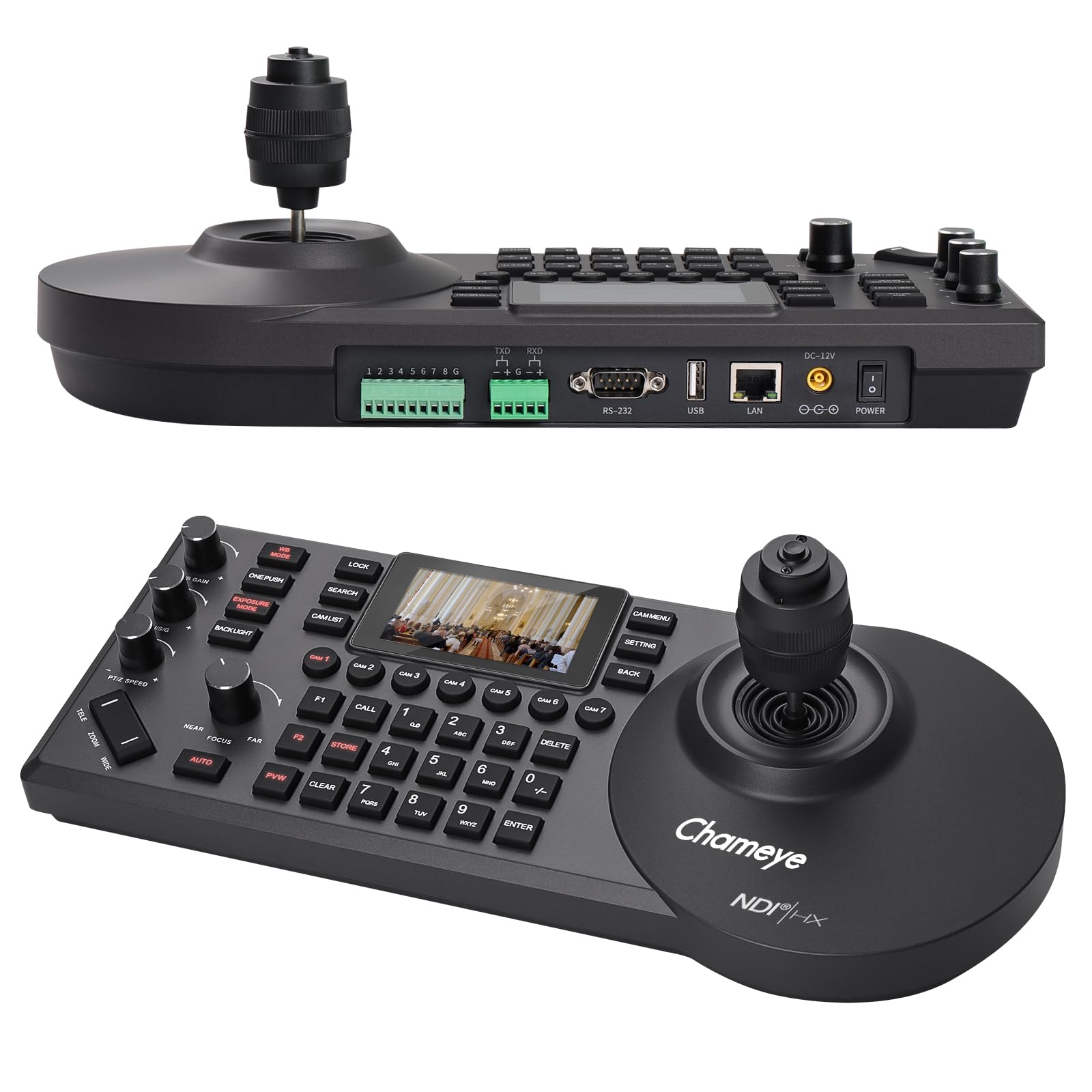 Chameye Controlador PTZ PoE 4D Joystick PTZ Controlador de câmera