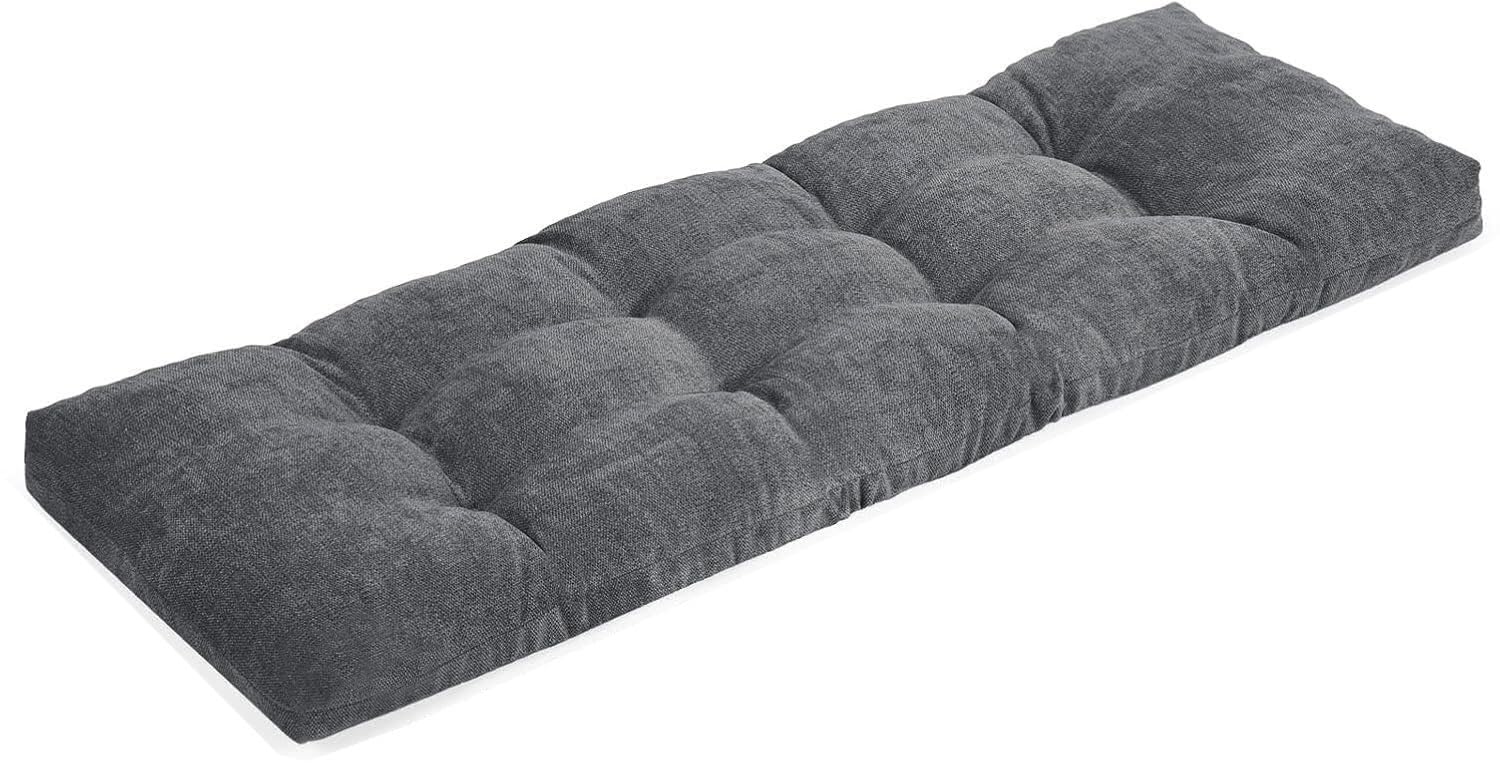 Premium Outdoor/Indoor Bank Cush 120x40/150x60/100x35/140x40 cm rutschfestes, dickes 8 cm Rückenlehnenkissen für Garten Fell Farbe 2 120 x 55 cm