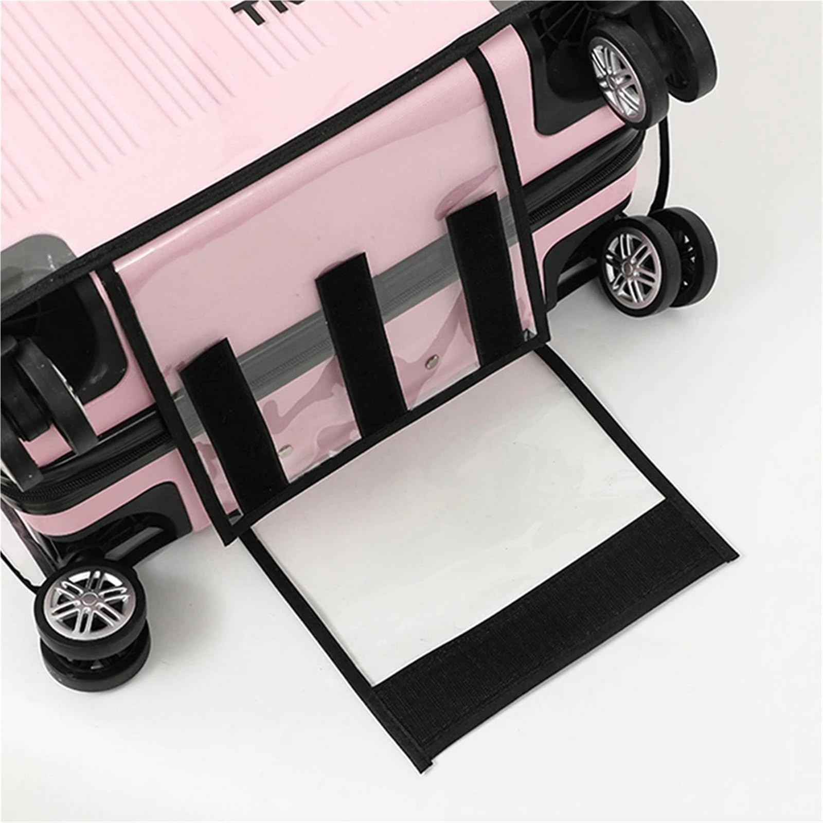 Copertura antipolvere for valigia da viaggio impermeabile resistente all'usura addensata di protezione for bagagli in scatola trasparente con cerniera in PVC Per Valigie(24 inches)
