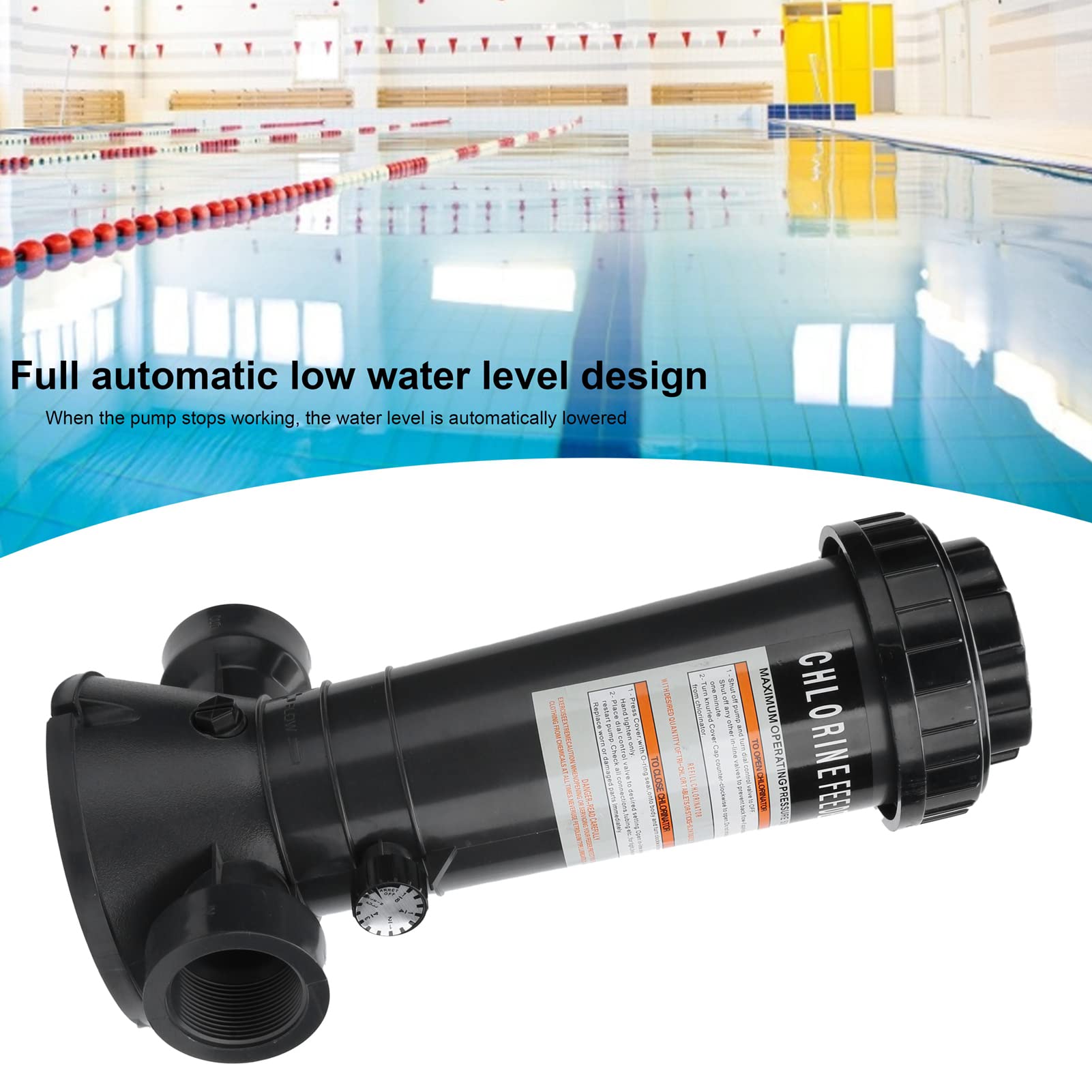 Distributeur Automatique de Produits Chimiques,Distributeur Automatique de Chlore pour Piscine, Distributeur de Chlore pour Piscine pour équipement de Piscine creusée, Distributeur de Chlore pour