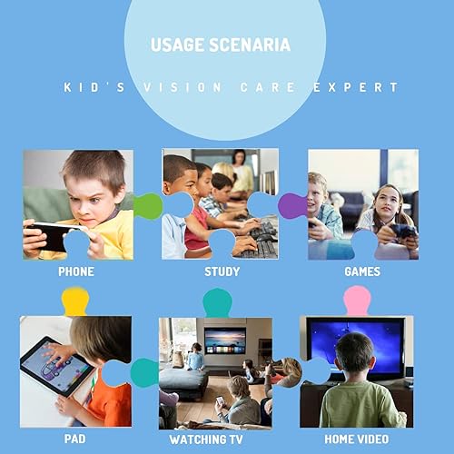 Miniatura 7 de FONHCOO Gafas de bloqueo de luz azul para niños, niños y niñas, marco irrompible, para computadora, juegos, TV