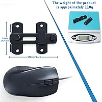 Vista 4 de Alise Cerradura de puerta de seguridad para valla de madera de granero, puertas francesas deslizantes, herrajes de acero inoxidable SUS304