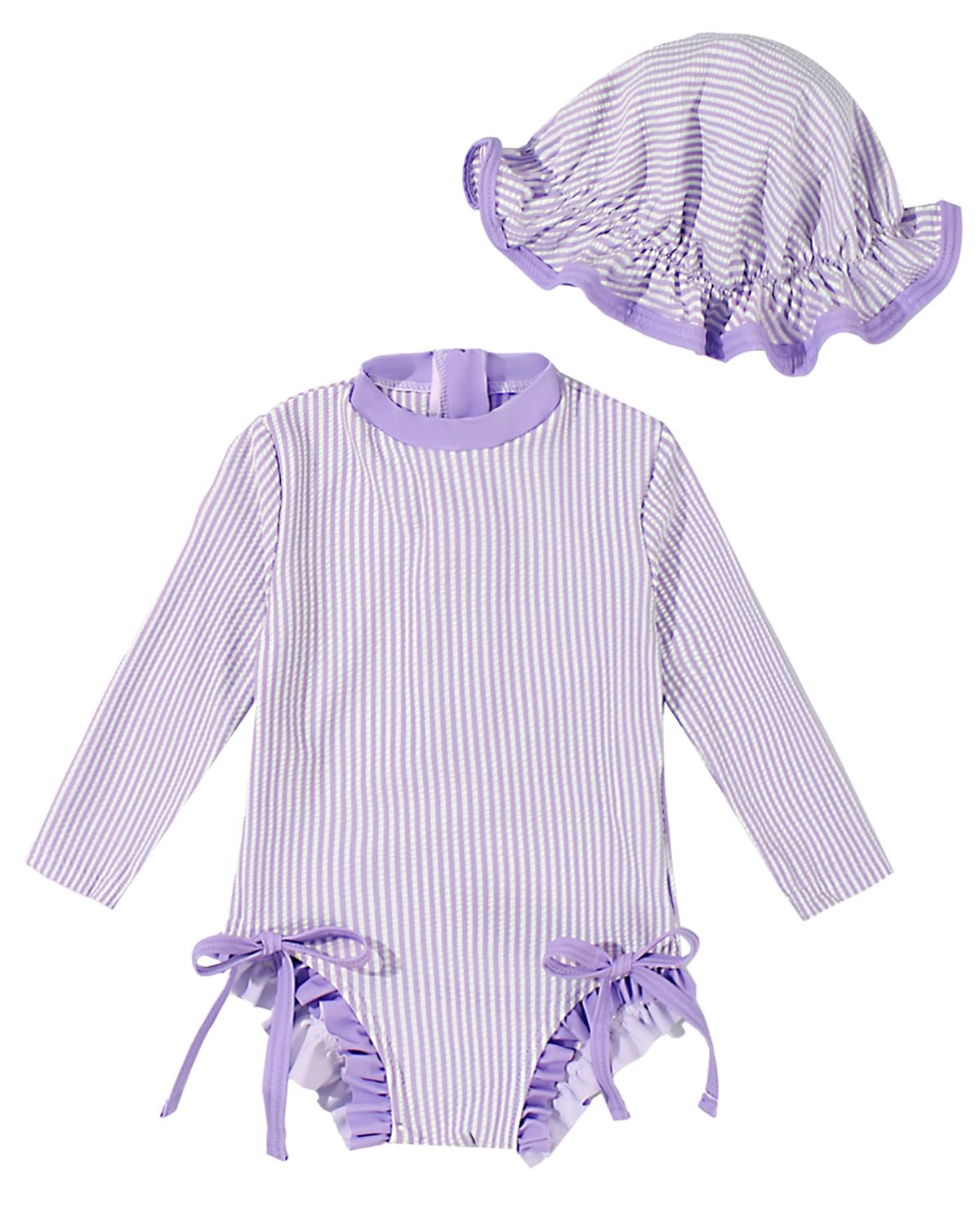 WYTbaby Uv Vestiti Bambino Ragazza Un Pezzo Manica Lunga Costume Da Bagno Hawaii Volant Uv Costumi Da Bagno Ragazza 0-24 Mesi