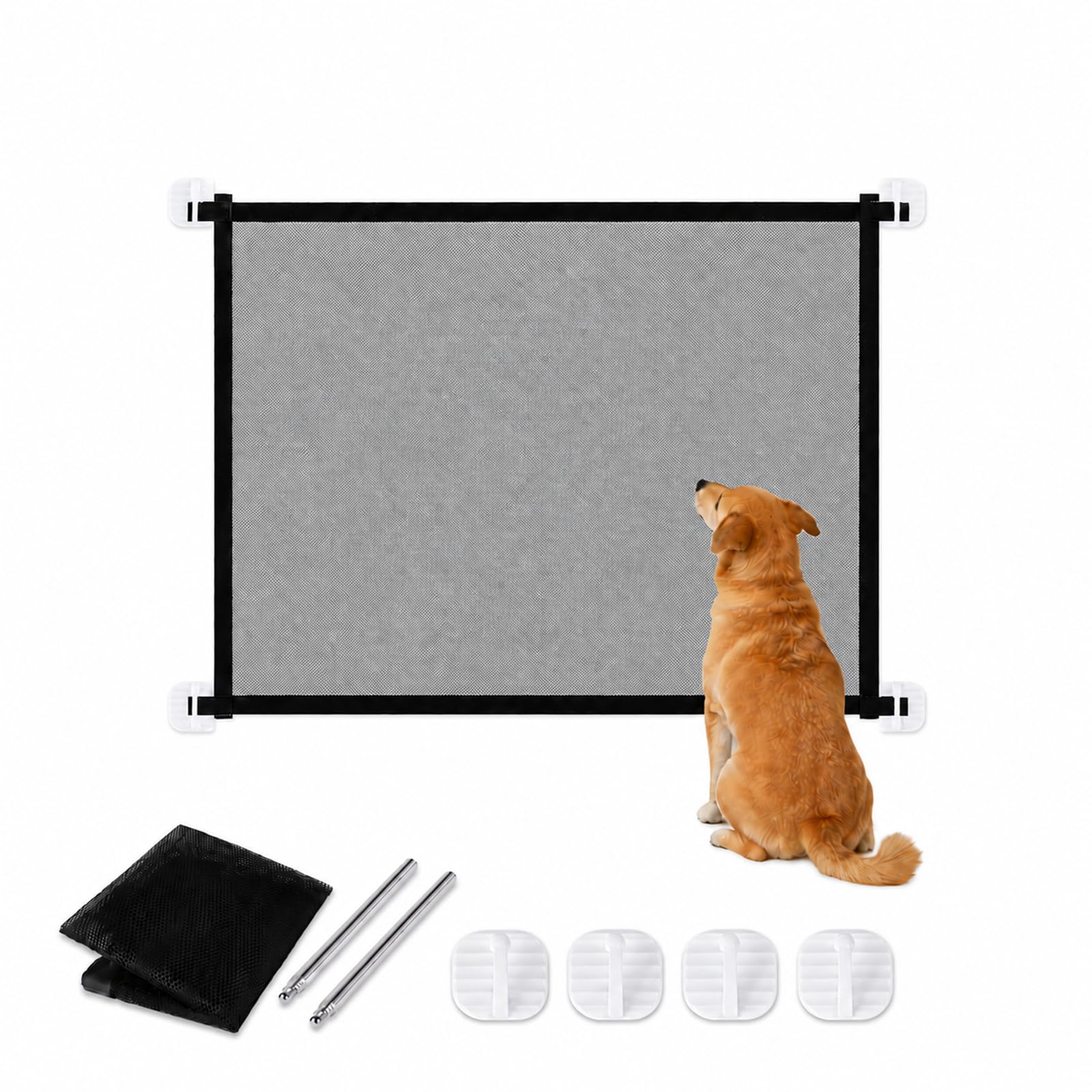 Retractable Stair Gates for Baby, Pet Gate and Retractable Stair Gate