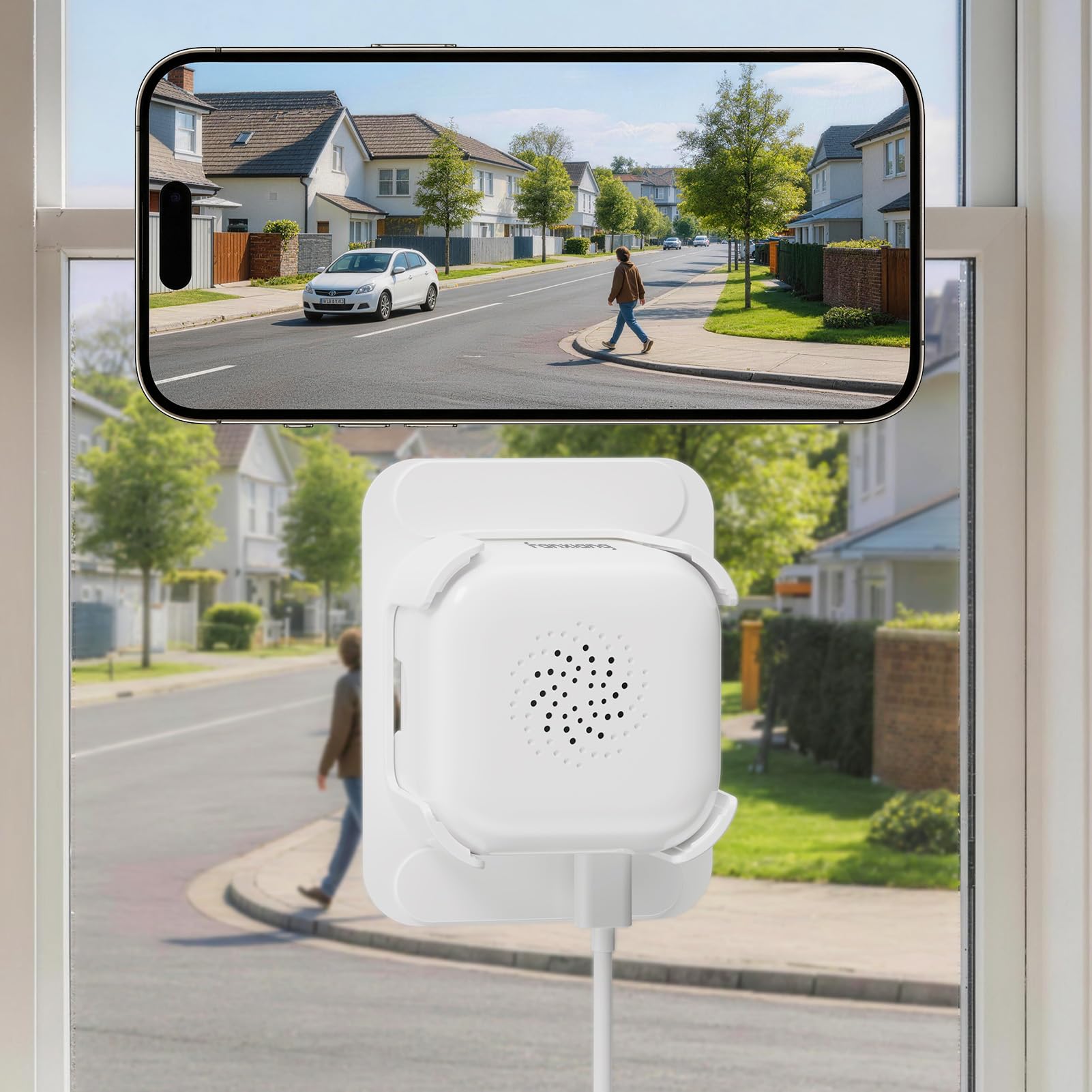 fanxiang 3MP 2K Window Camera, WiFi Bluetooth Indoor Outdoor