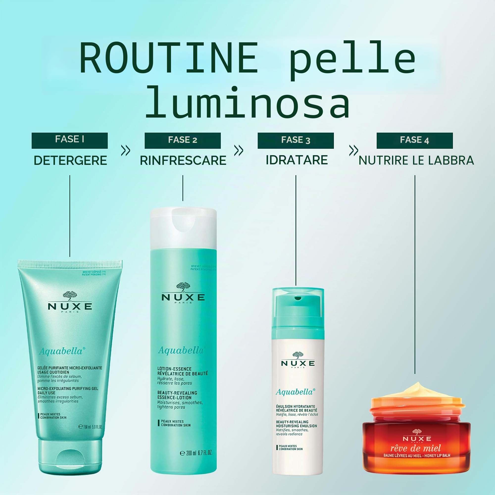 Nuxe - Aquabella Emulsione Idratante, Confezione da 1x 50 ml