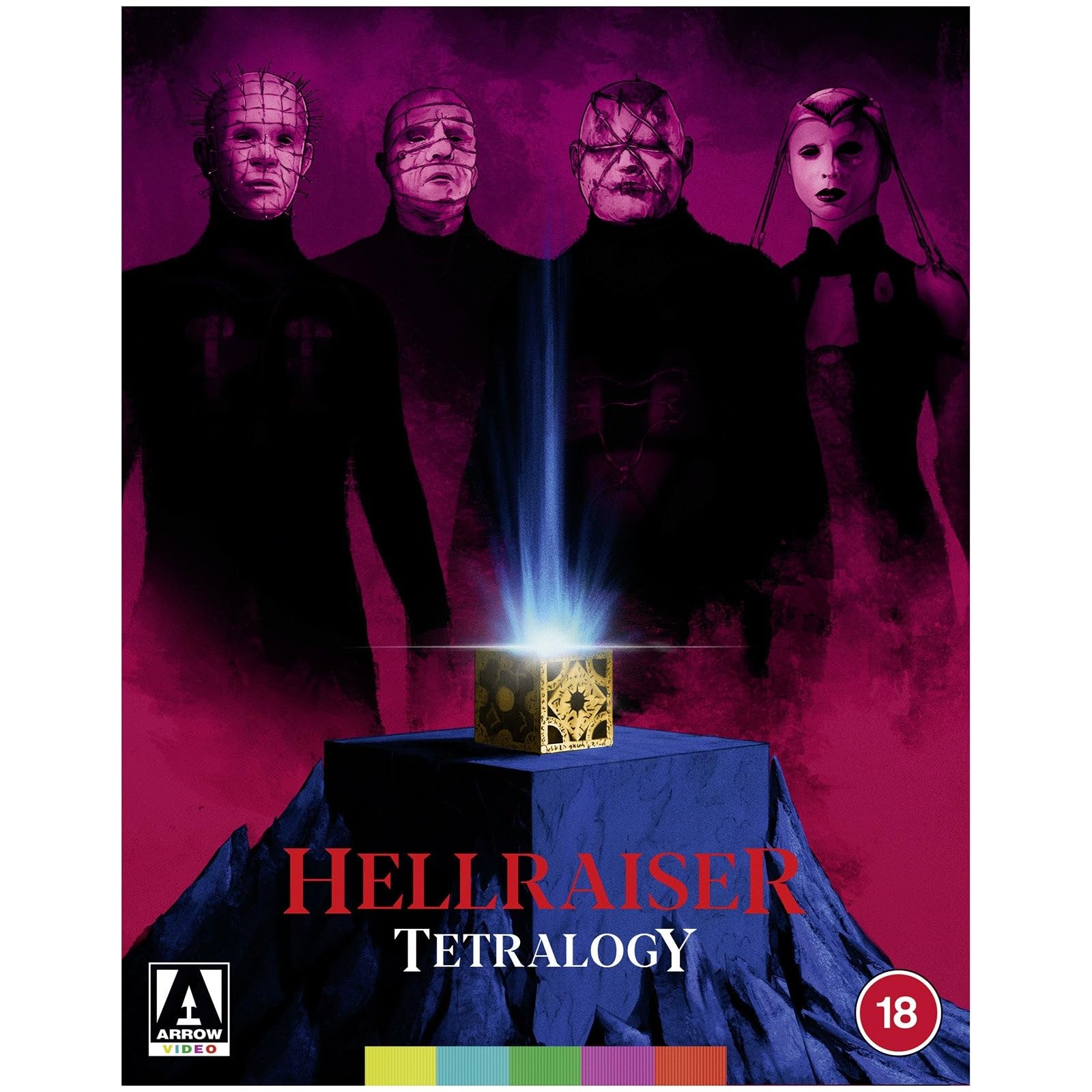 Hellraiser zestaw zasłon – 4 płyty do salonu, grafika, horror, 4 sztuki, poliester