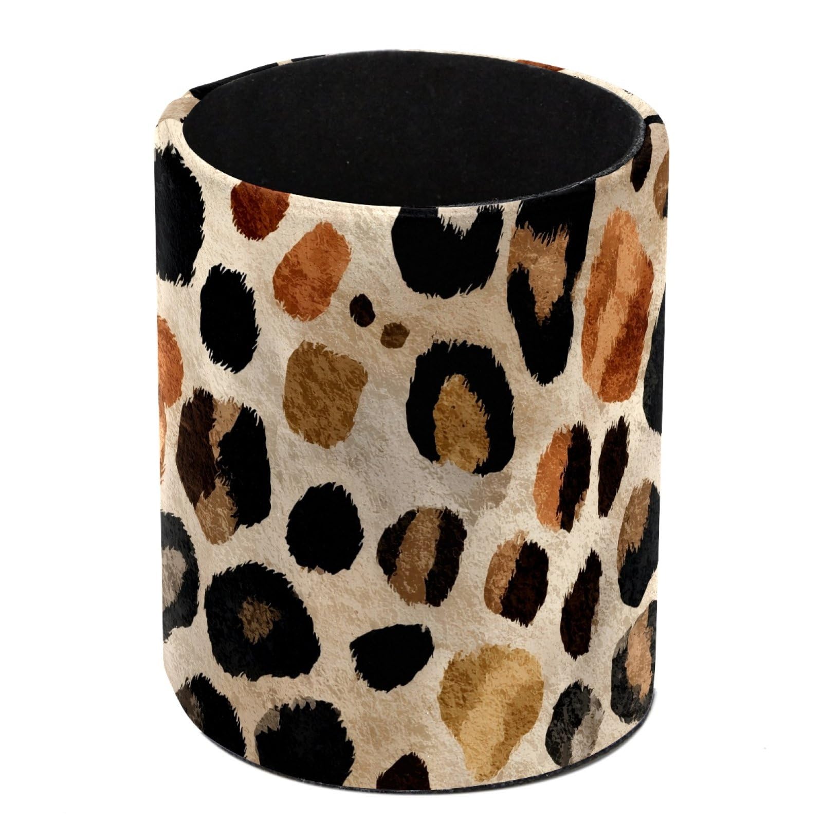 FWJZDSP Watercolor Leopard Print Pencil Cup Pen Organizer Makeup Brush Holder for Office Home Countertop Desk Accessory Storage