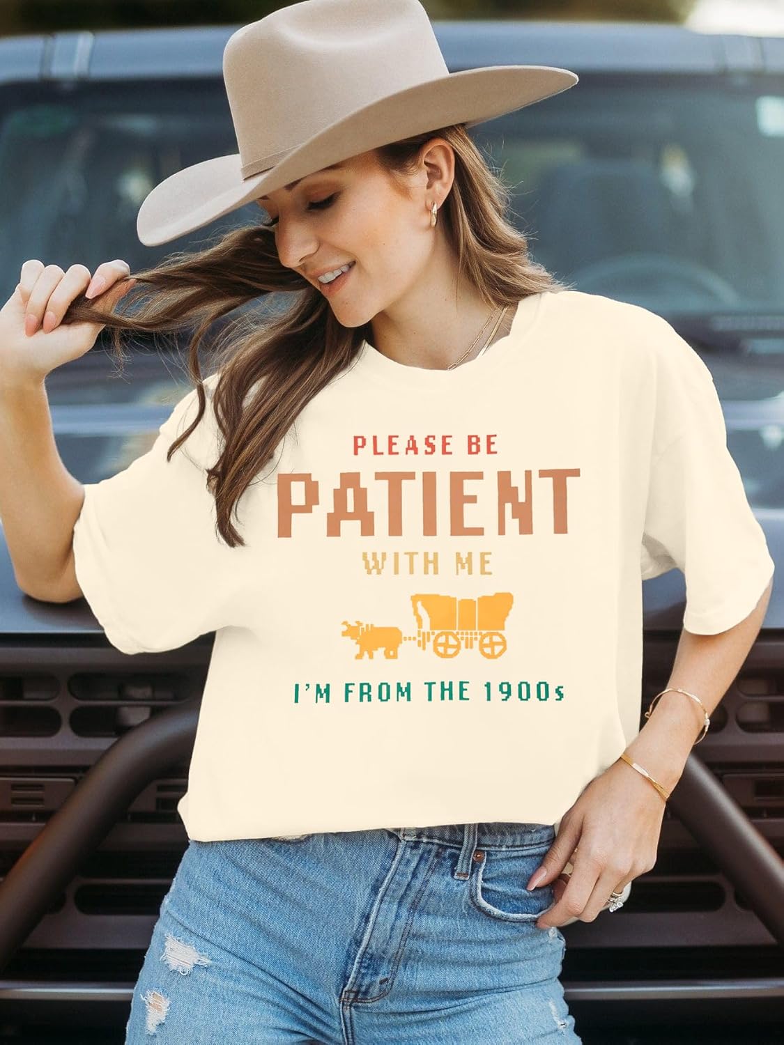 KIDDAD Please Be Patient with Me Im from The 1900s Shirts 1900s Tshirt Vintage Graphic Shirt Funny Short Sleeve Tee Top - Image 3