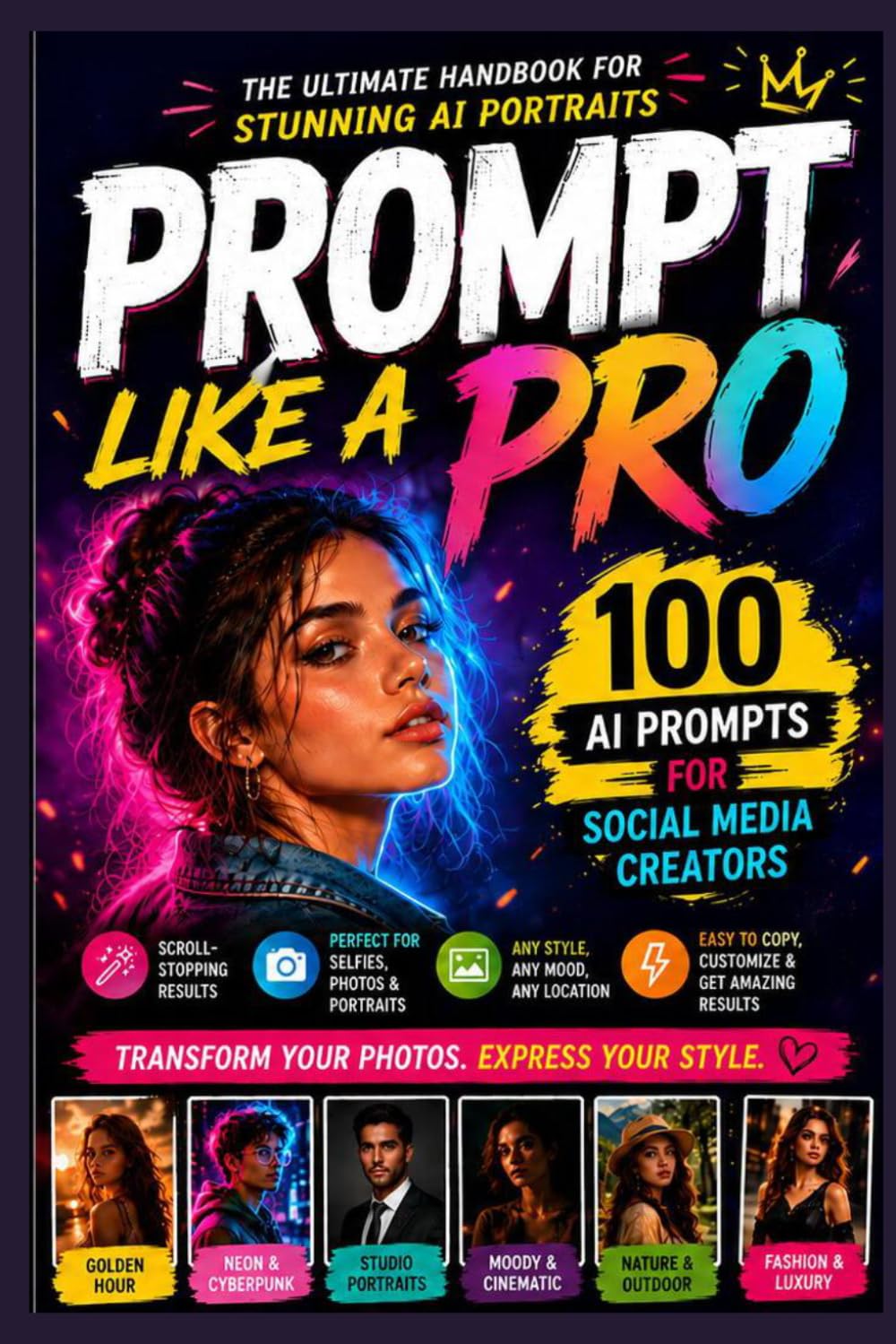 Prompt Like a Pro: 100 AI Prompts for Social Media Creators