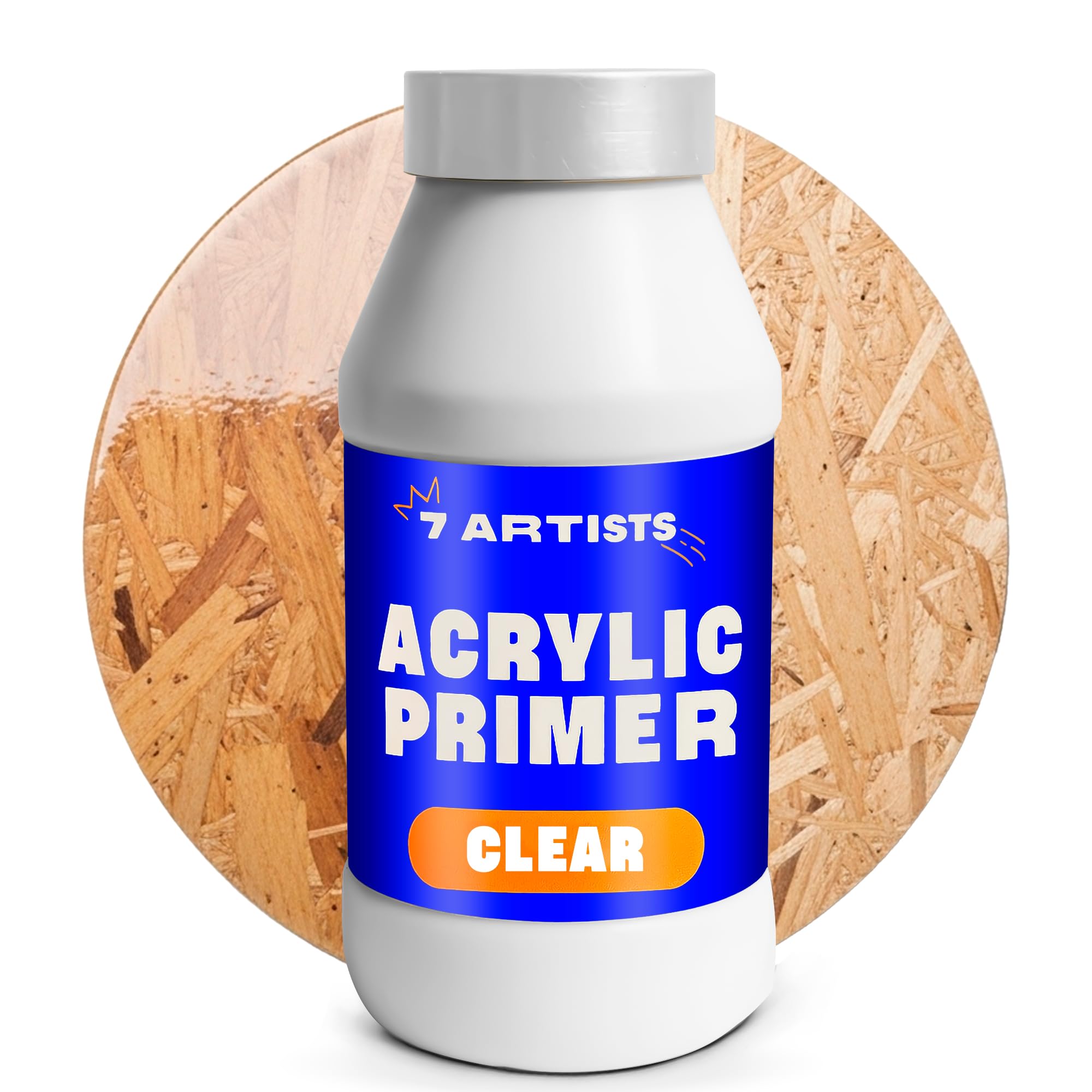 7 Artists Clear Gesso Primer 1000 ml – Acrylic Primer Undercoat for Canvas, Wood and Paper | Artists Gesso for Acrylic Painting, Oil and Watercolour