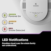 Vista 12 de Kidde Hardwired Kidde App Enabled Smart Smoke and Carbon Monoxide Detector, AA Battery Backup, Voice Alerts, Interconnected Alarm