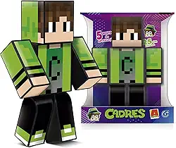 Boneco Cadres Gamer Turma do Problems - 25cm Mine Youtuber - Algazarra