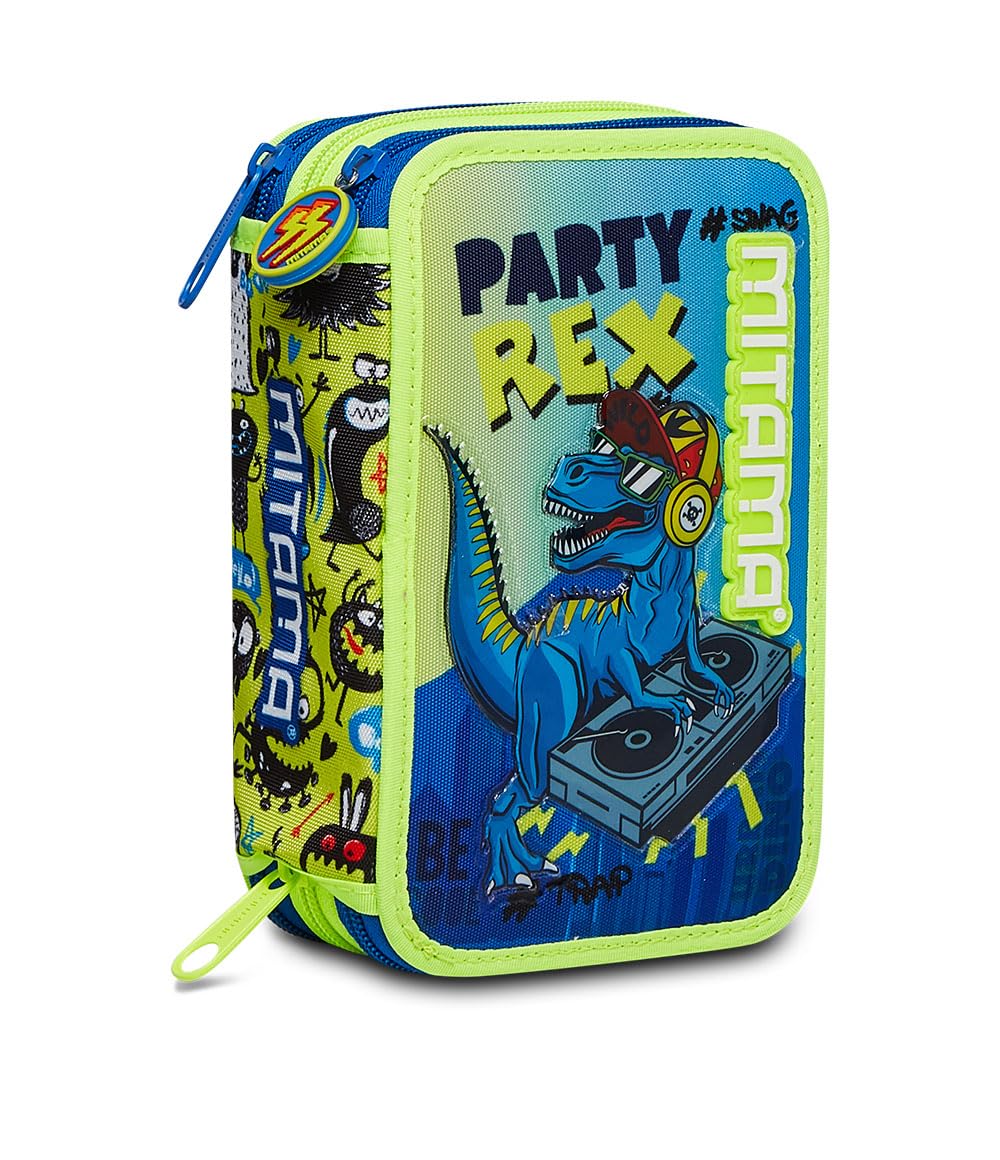 Mitama ASTUCCIO 3 Zip, Children and Boys 3 Zip CASE, Multicolour, Taglia Unica