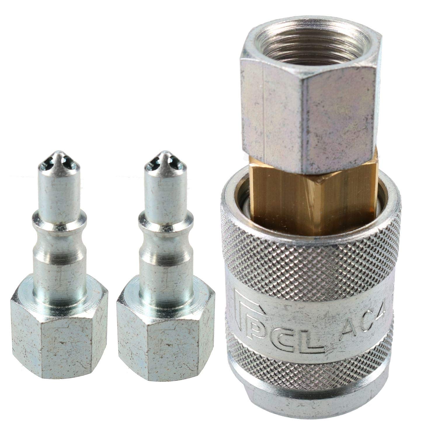 Acoplador hembra 3/8" BSP PCL 60 con adaptadores macho de alta estanqueidad