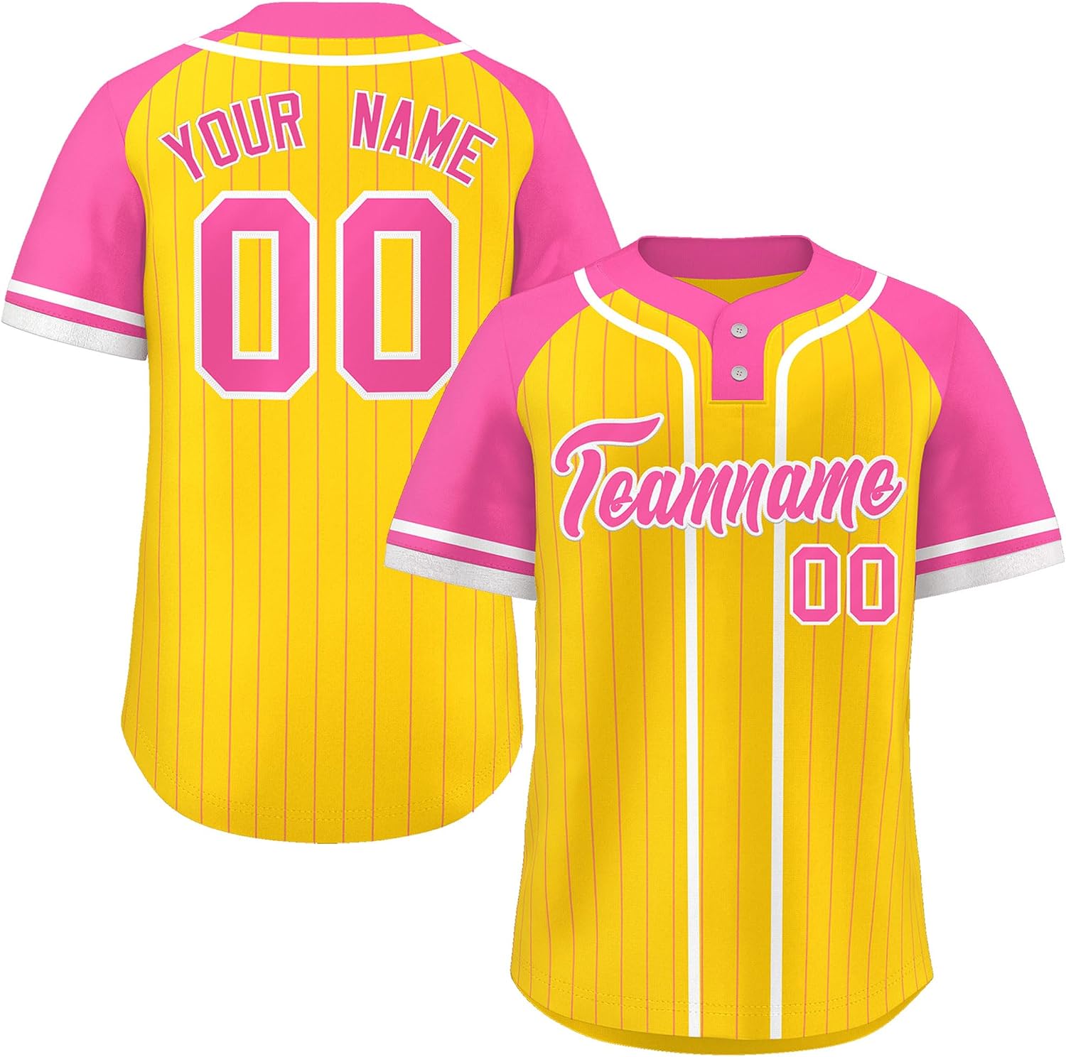 Custom Raglan Sleeves Baseball Jerseys Pinstripe Baseball Shirt Personalized Name Number for Men Women Boys