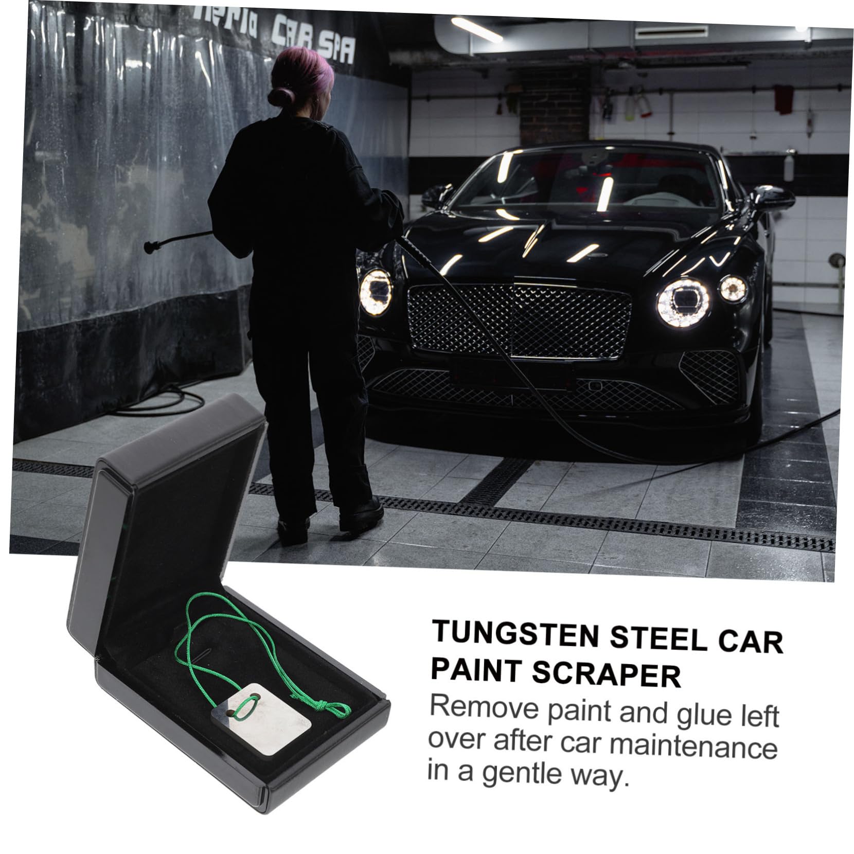 Raspador de Pintura para Coche, Quitapinturas y Quitagoma de Acero al Tungsteno, Colgante, para Reparación de Puntos