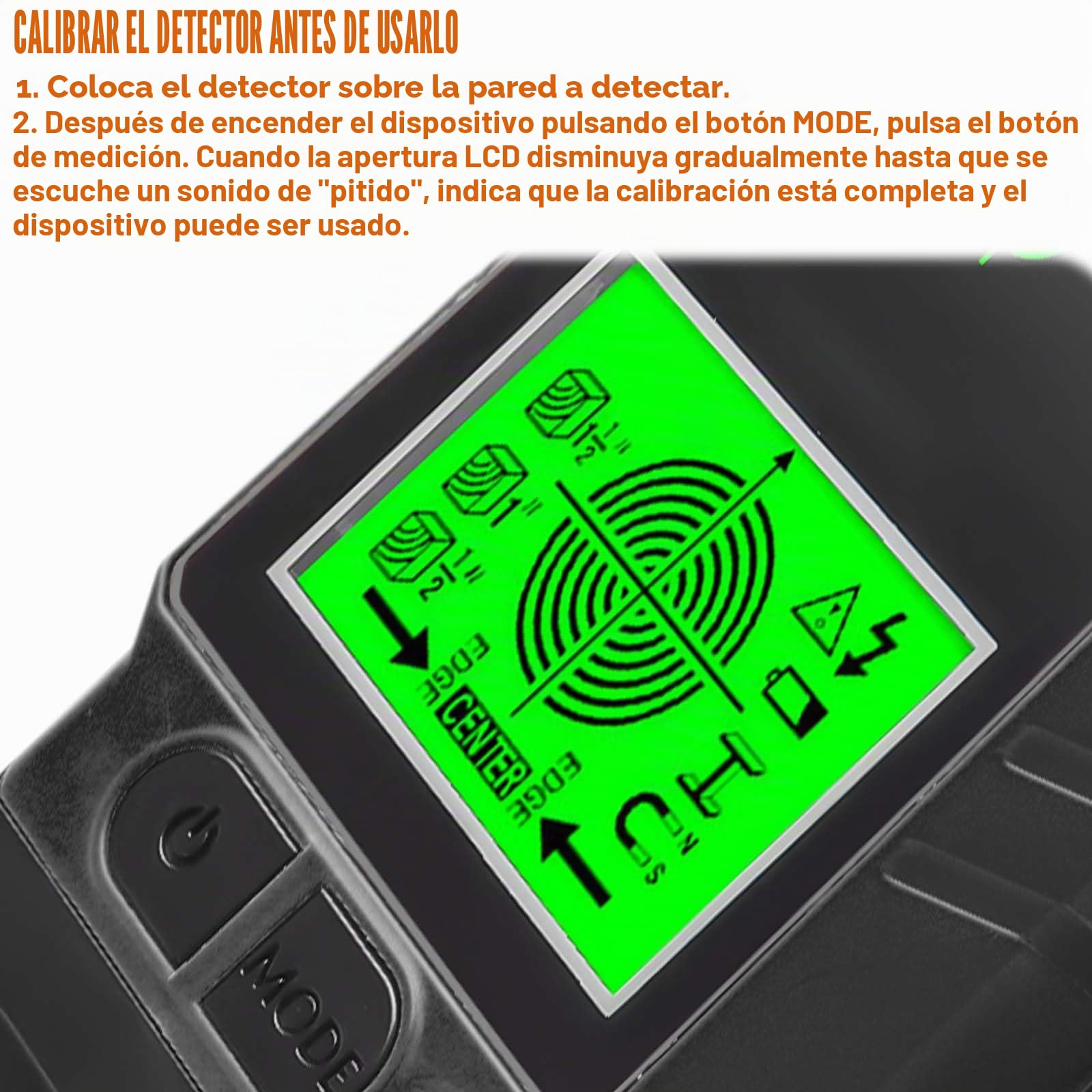 Localizador de líneas, 6 en 1, escáner de pared, detector de líneas, buscador de cables multifunción, con pantalla LCD y alarma, detector de metales para encontrar líneas eléctricas, vigas de madera