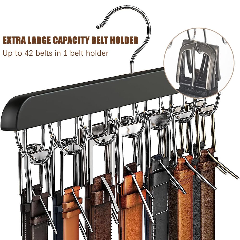 Portacravatte Da Armadio - 2 Pezzi Con Clip Antiscivolo, Girabile 360°, Per Cravatte, Cinture E Sciarpe - Foto 3