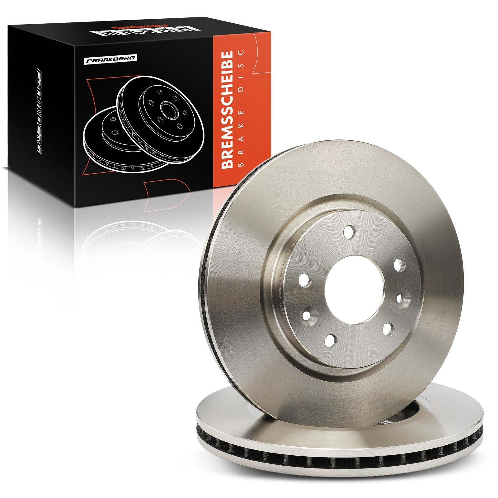 Frankberg Set di dischi freno incl. 2x Dischi Freno Anteriore Ventilato Diametro296mm Compatibile con Qashqai II SUV J11 J11 KadSìr HA HL Replace# 402064EA0A, 402064BA0A