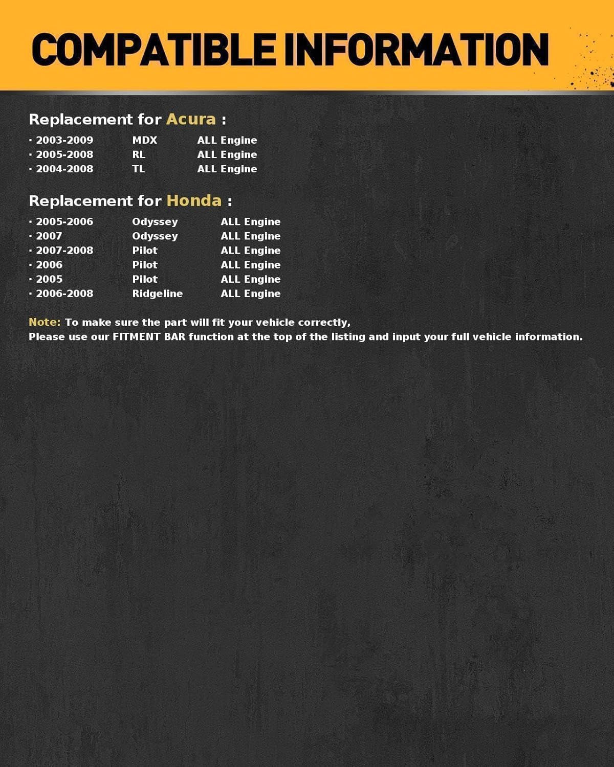 KAC Auto Alternator for Honda,Acura Generators Replacement for 2005-2007 Odyssey, 2005-2008 Pilot, 2003-2009 MDX Replace 11099、11150、11151 OEM Design