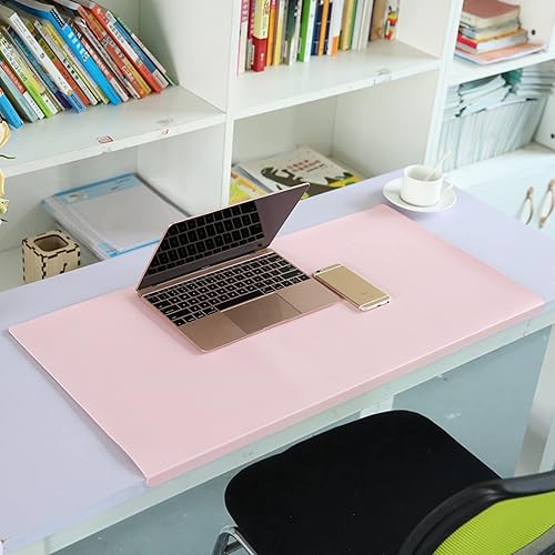 Miniatura 1 de Alfombrilla de escritorio extendida de piel sintética grande con protector de borde antideslizante, alfombrilla de escritorio para oficina,