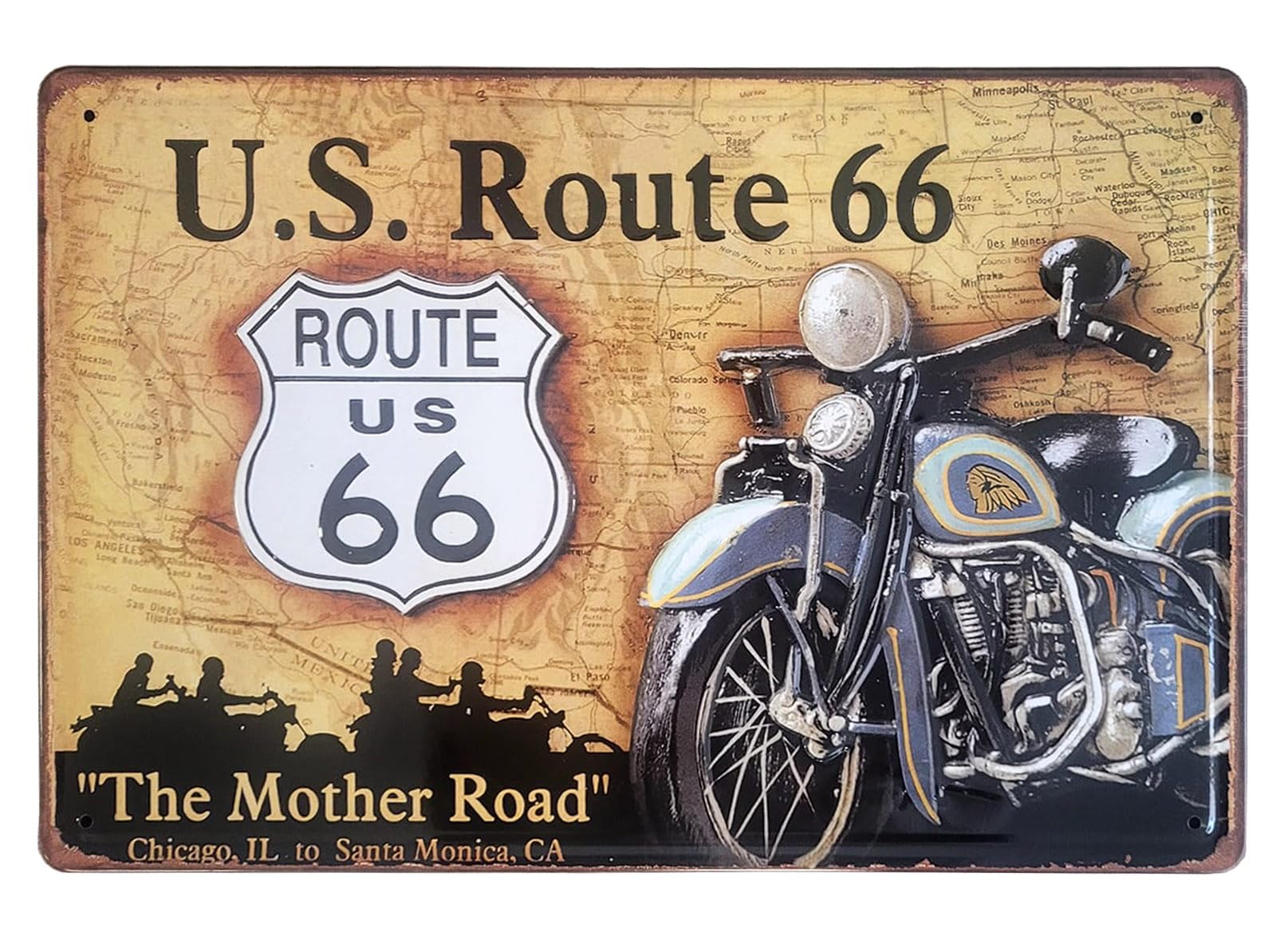 Rideau Cuisine Rétro Carte Moto Route 66 Rideaux Ltant Isolant