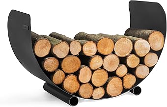 gartendekoparadies.de Turin Wood Log Stand for Wood, Width 74 cm, Depth 36 cm, Height 45 cm, Weight 13 kg, Natural Steel Garden Decoration