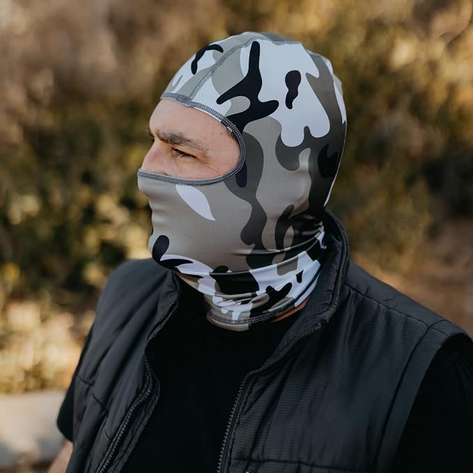 Balaclava de poliéster Digi Woodland Camo Skull miniatura 5