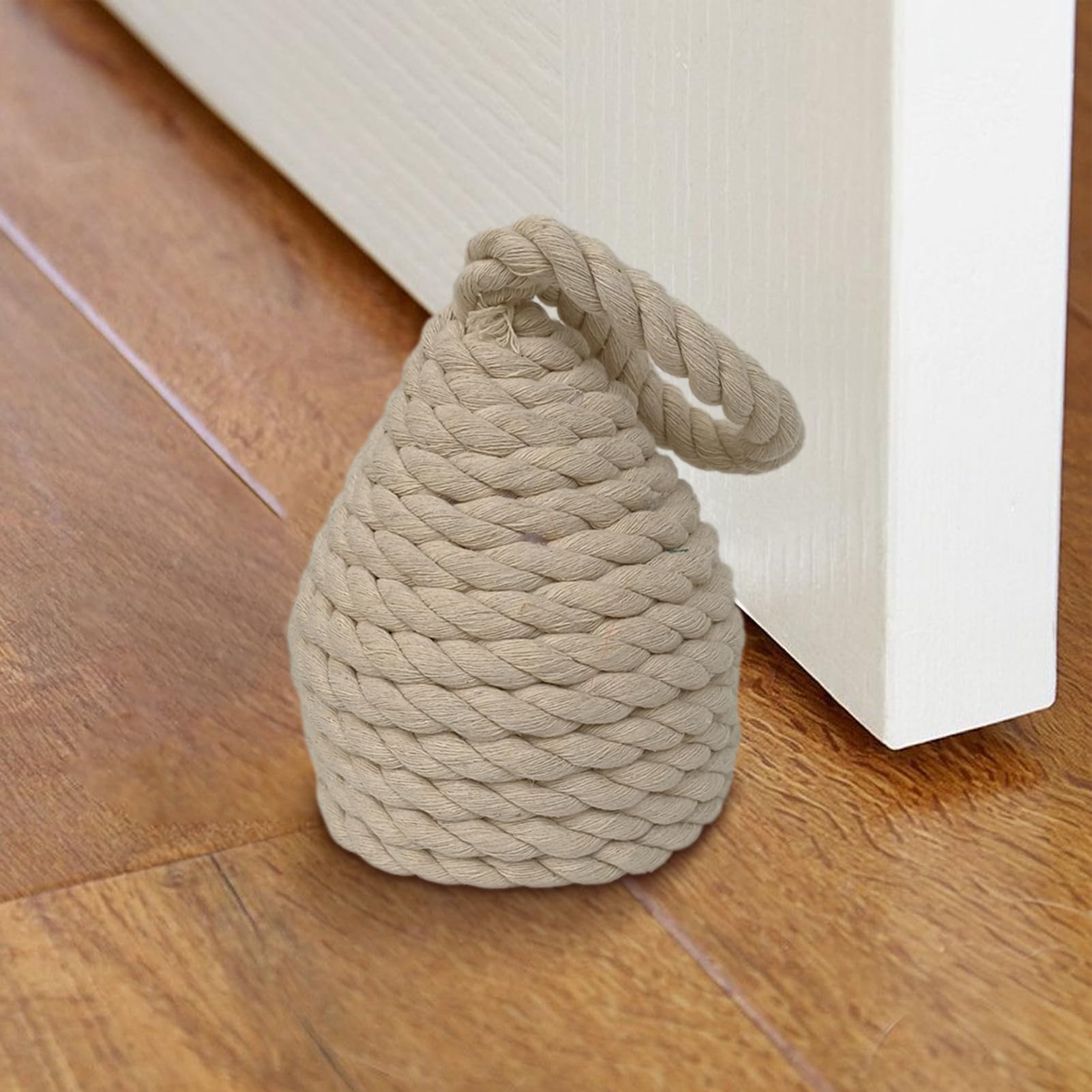 Fermaporta in corda, blocco pesante, maniglia elegante, fermaporta interna | con maniglia in corda, arresto decorativo moderno per ingresso, camera da , soggiorno, ufficio