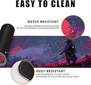 Amazon.com: Japanese Gaming Samurai Red Large Gaming Mouse Pad