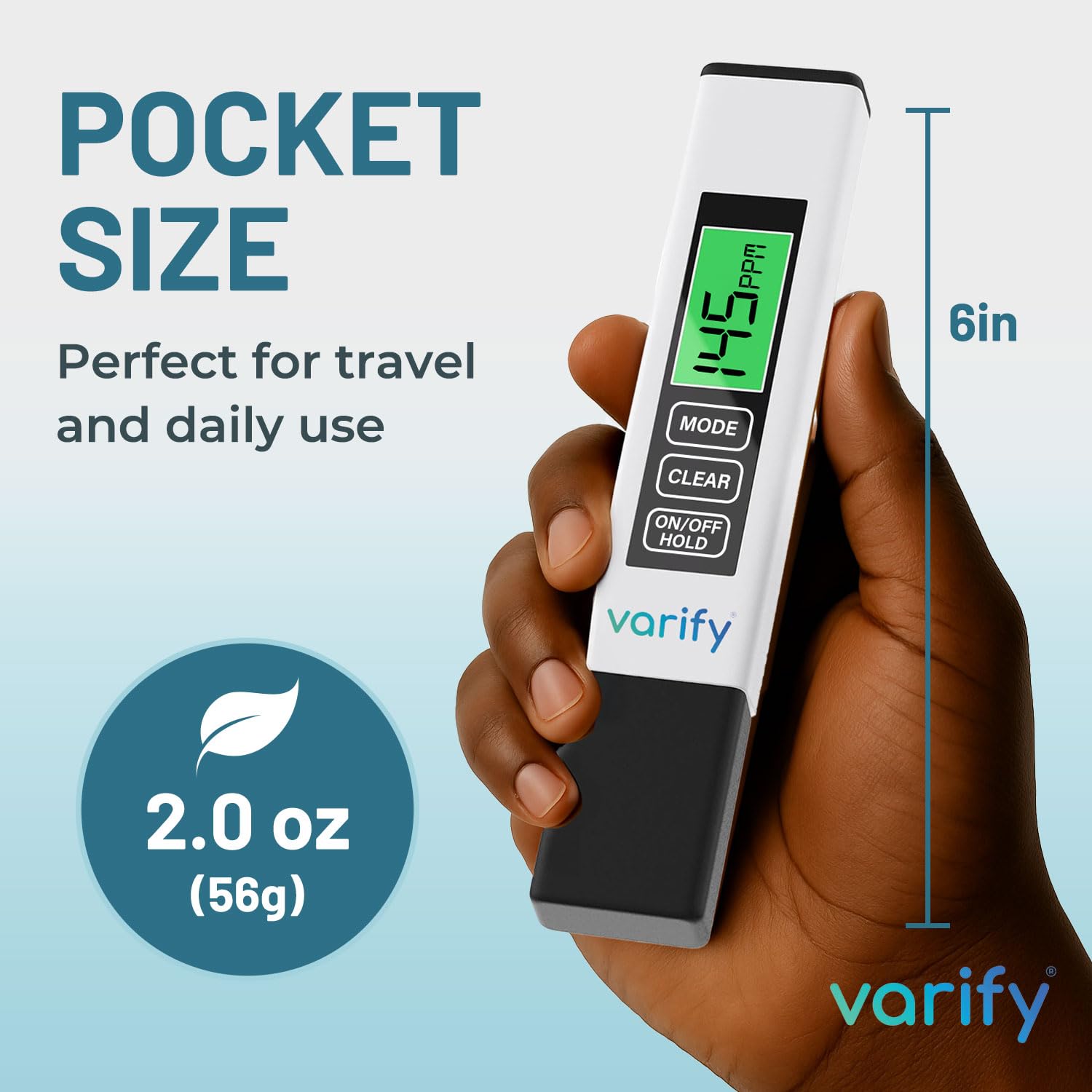 Testeur D'Eau Numérique 4 En 1 Varify Pour Eau Mesures Précises De 0 À 9990 Ppm, Conductivité Électrique Et Température. Conçu Pour Les Professionnels, Facile À Utiliser Pour Tous. Lot De 2.