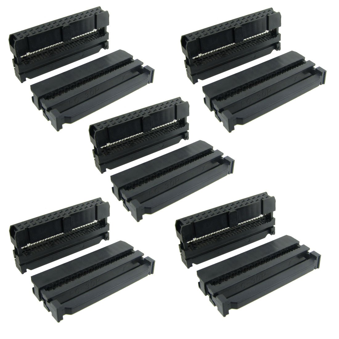Aexit 2.54mm Pitch 2x15 FC-30 Pin Dual Row IDC Headers 10 Pcs