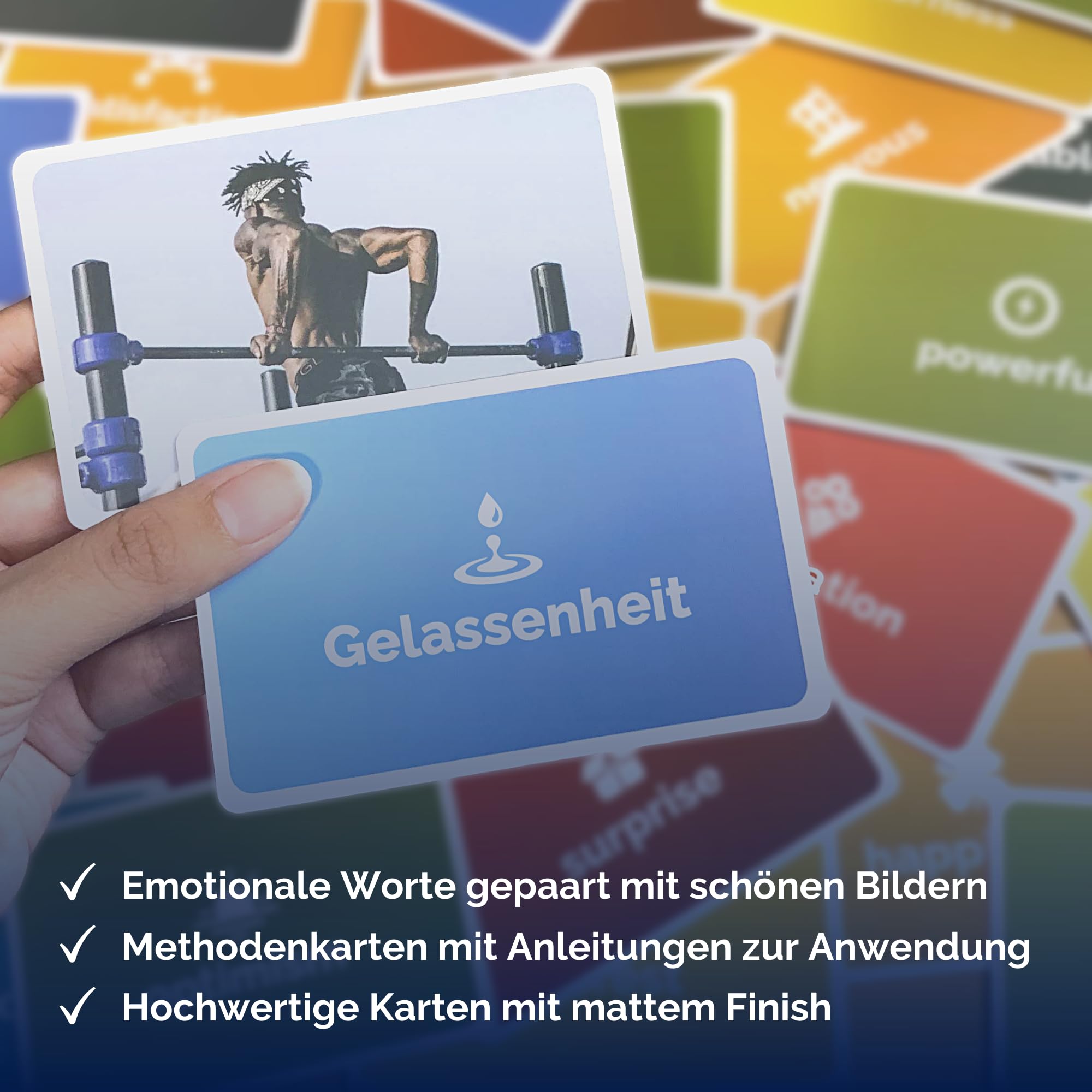 Gefühlskarten 'Wie fühlst du Dich?' von metaFox - 60 Emotionskarten für Coaching und Therapie 8 Methodenkarten basierend auf der emotionalen Intelligenz von Daniel Goleman