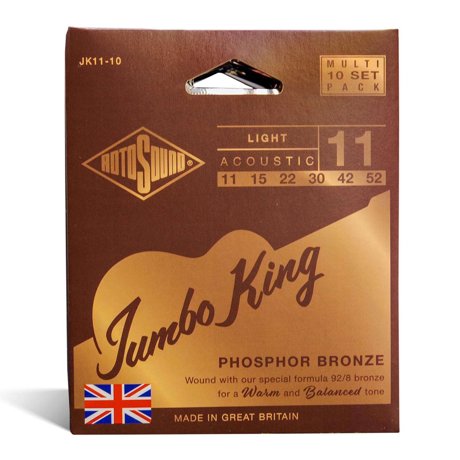 Rotosound Jumbo King Akustikgitarrensaiten 11-52 10er Pack JK11-10