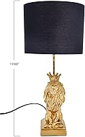 Vista 4 de Lámpara de mesa en forma de león con pantalla negra