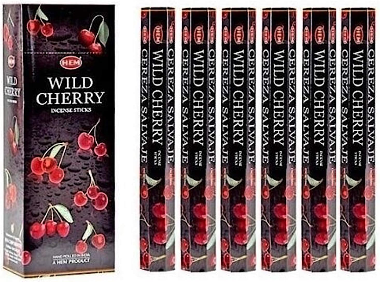 Hem 6 Pack 20 Stick Wild Cherry Box of Six 20 Stick Tubes 120 Sticks