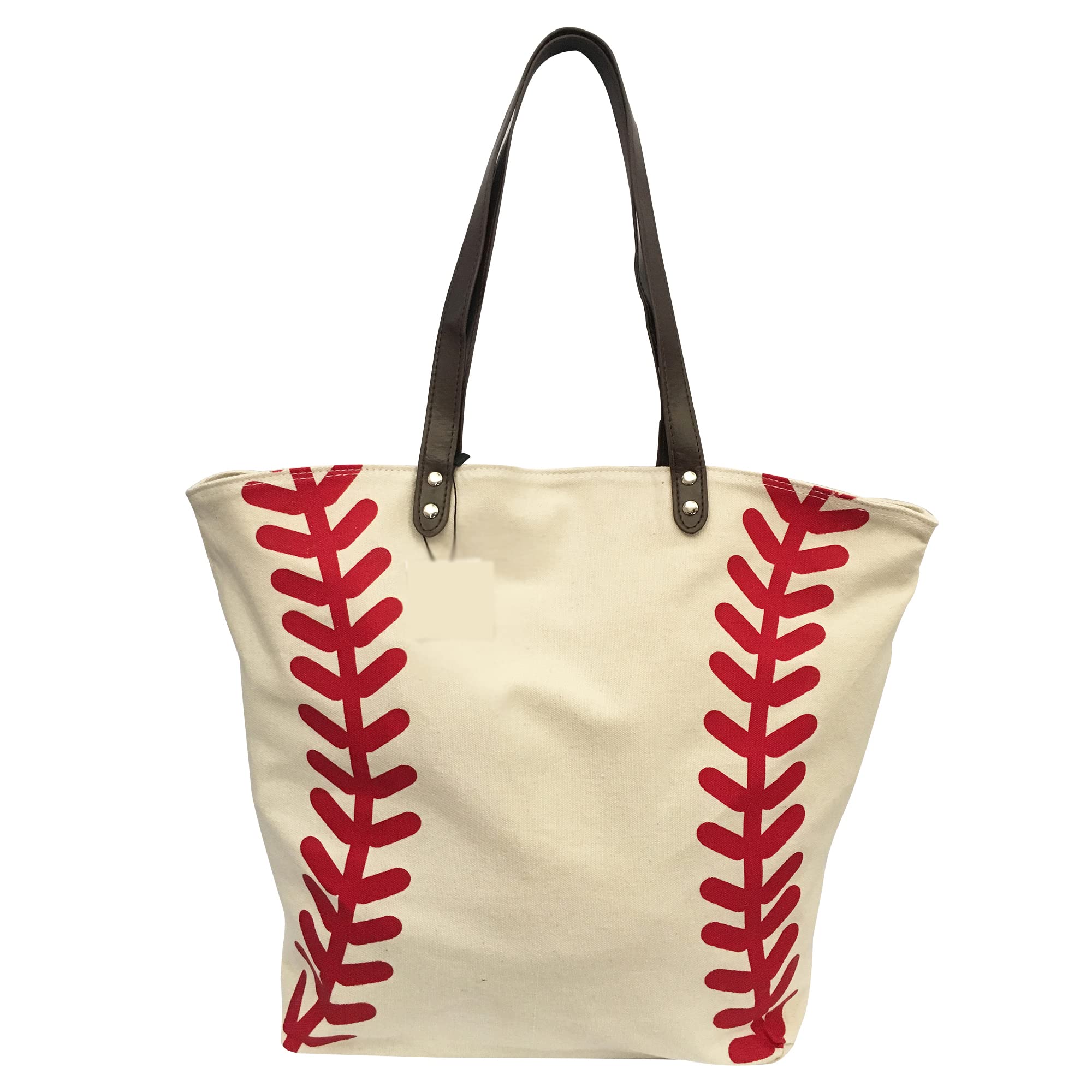 Baseball Sports Canvas Tote Bag Handbag XLarge 21" L X 17" H X 8" W