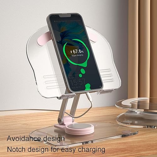 Miniatura 6 de Soporte giratorio de 360 grados para tableta móvil, soporte ajustable para tableta, base de escritorio plegable ajustable, multiángulo, base de