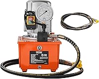 VEVOR 10000 PSI Electric Hydraulic Pump 750W 110V 8L Tank Single Acting Power Unit w/ 9.8ft Pipes for Jacks Punching Bending