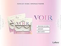 Vista 2 de Laflare 3D Nature Faux Mink VOIR Eyelashes, Ultra Soft, Light, Wispy, Knitted, Natural Looking, Reusable, Professional Easy to Apply Eyelashes - 3