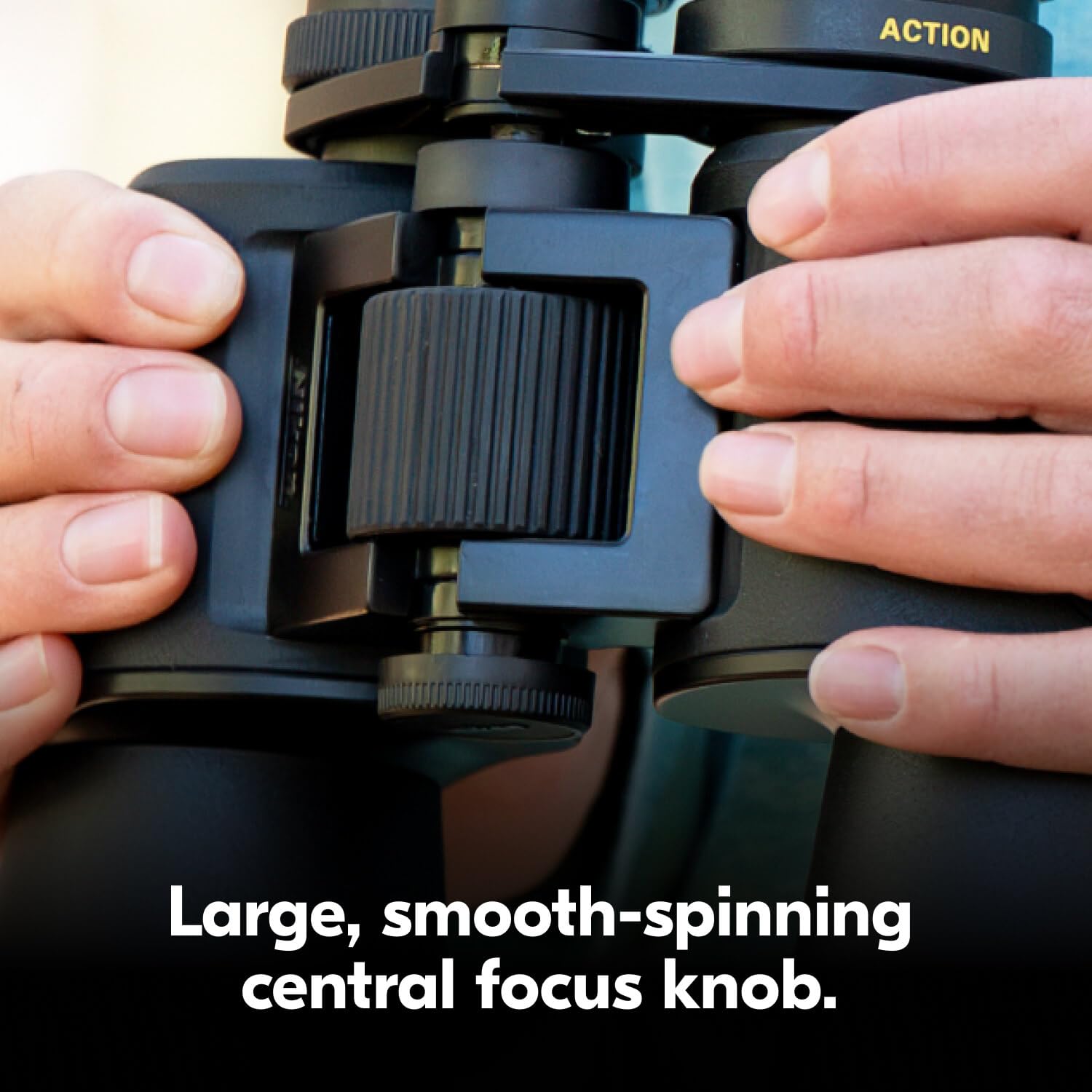 Nikon Binocolo Action 8x42 | Ottica Nikon multistrato con rivestimento luminoso, ampia vista, potenza 8x, oculari regolabili Turn-and-Slide e design Porro-Prism pronto per treppiedi