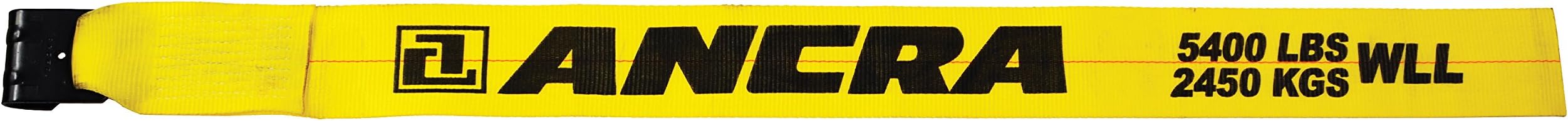 Ancra 43795-10 Winch Strap with Flat Hook, 4-Inch by 30-Feet, 5,400-Pounds Working Load Limit