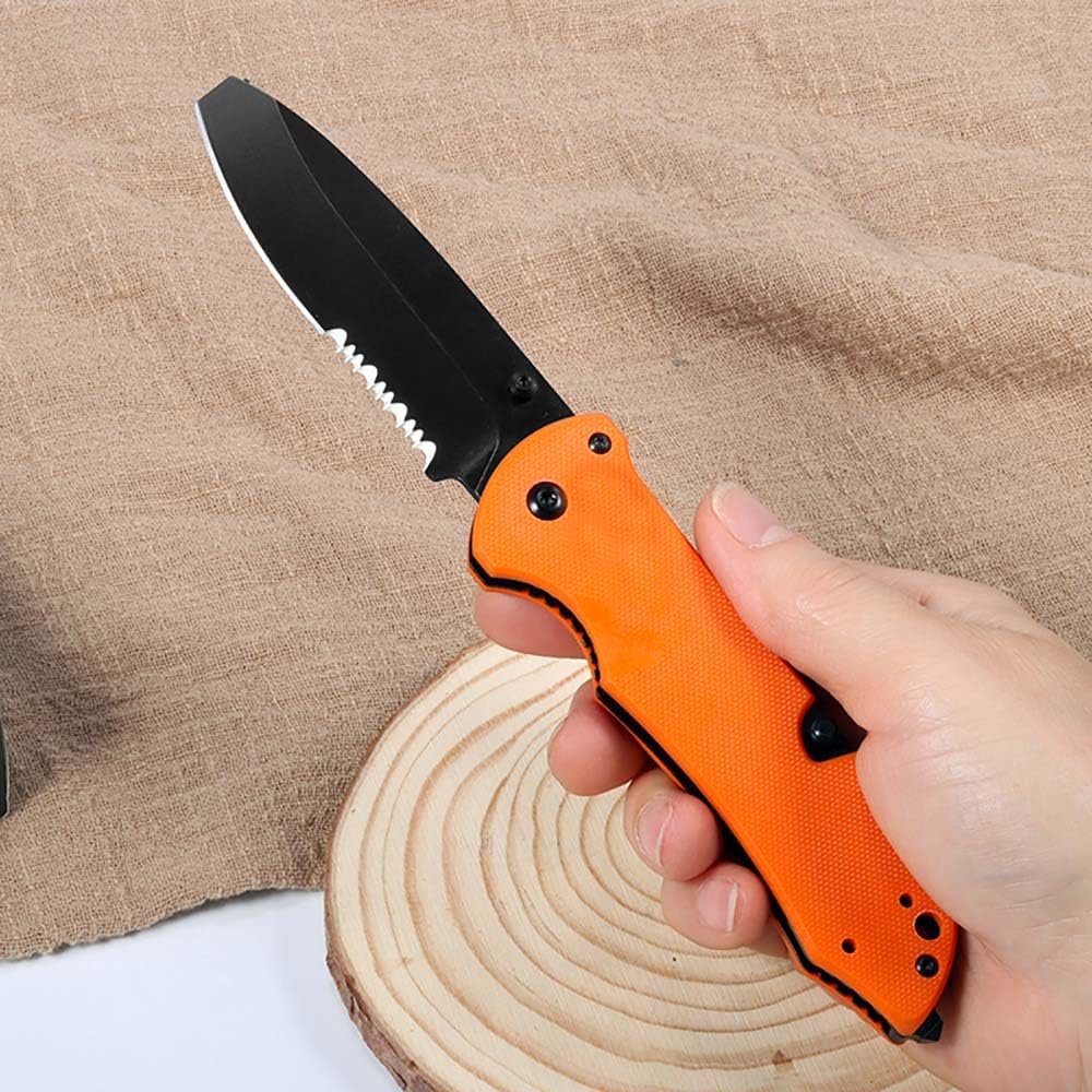 Klappmesser 8" Scharfe Taschenmesser slim stahl & G10, Outdoor Edc Messer Survival Jagdmesser, tragbare camping messer, schneider Allzweckmesser, multitool Einhandmesser mit clip, Geschenk für Männer