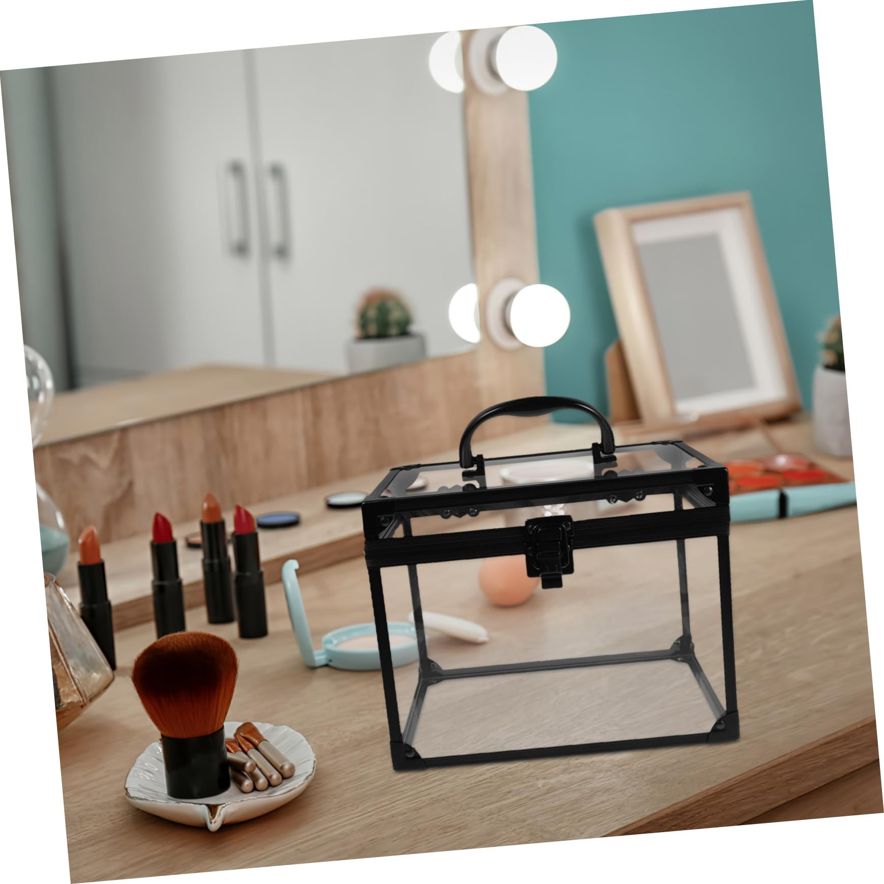 Cofanetto Per Makeup Portatile Con Per e Vanity Capacità Per Accessori e Cosmetici Design Per e Comò
