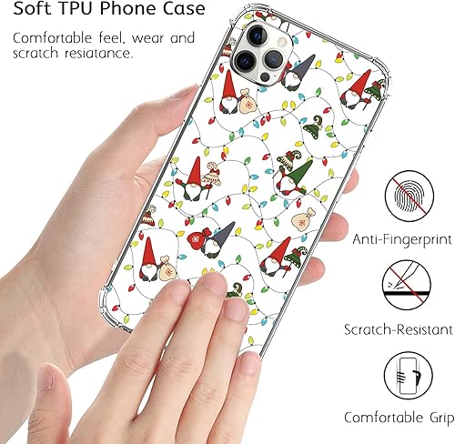 Miniatura 2 de Funda de Navidad para iPhone 13 Pro Max, divertidos gnomos de Navidad, árboles de Navidad, regalos de calcetín de Navidad para niñas, mujeres y