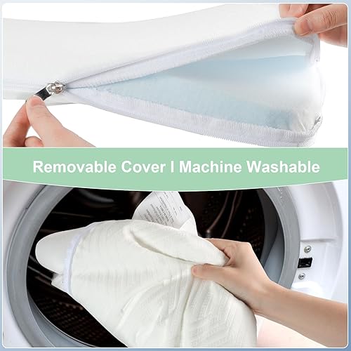 Miniatura 8 de ANGELBLISS Cubrecolchón de moisés, colchón de espuma viscoelástica de gel con funda extraíble (28 x 15 pulgadas), apto para Chicco LullaGo Anywhere