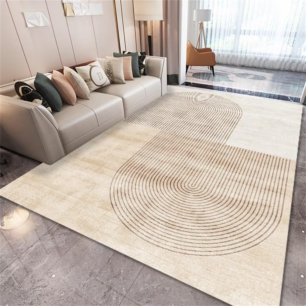 Tapis de bureau moderne 160x200 géométrique résistant taches