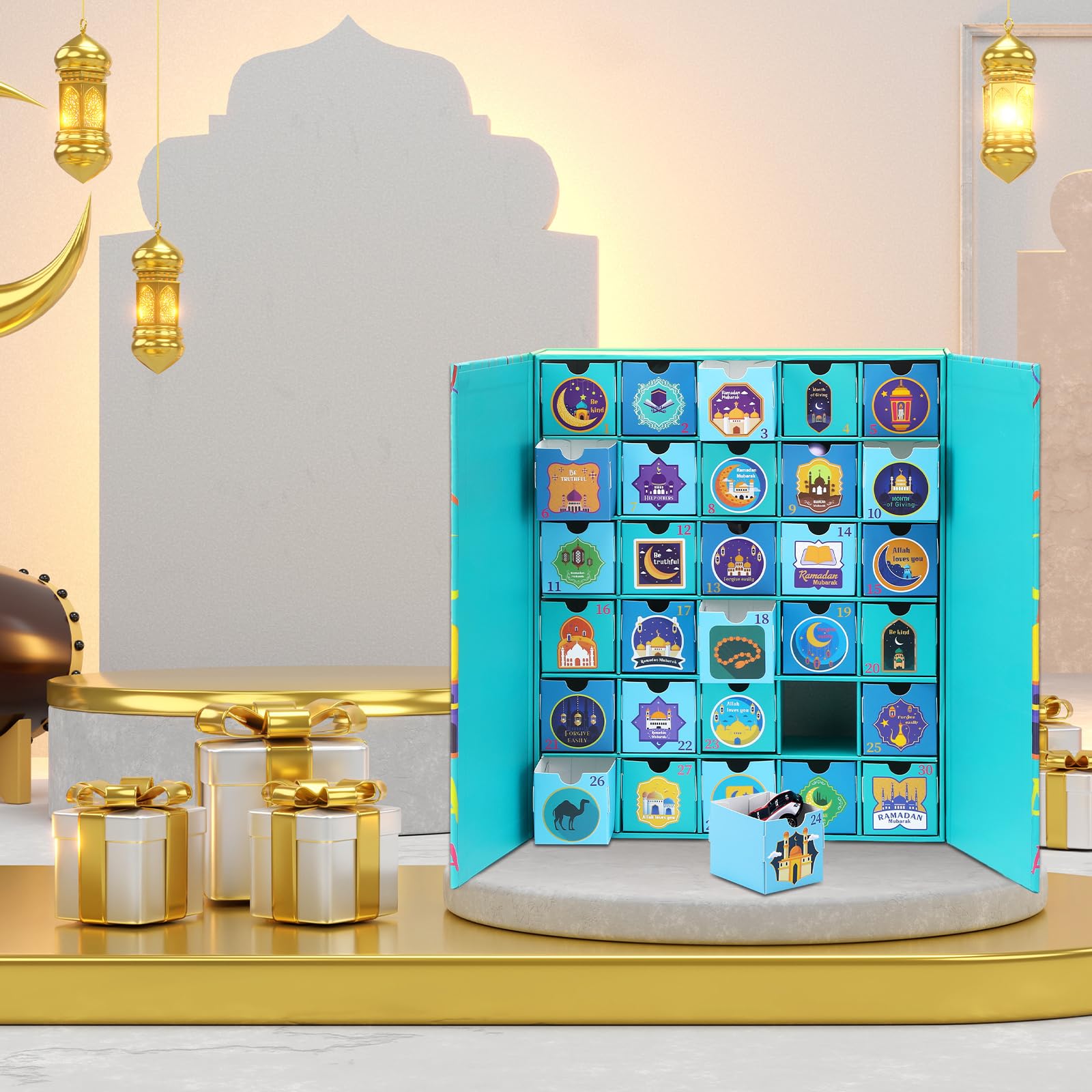 Calendrier De L'avent Vide Calendrier Avent Ramadan 30 Boîtes Calendrier De L'avent Vide Calendrier Avent Ramadan 30 Boîtes
